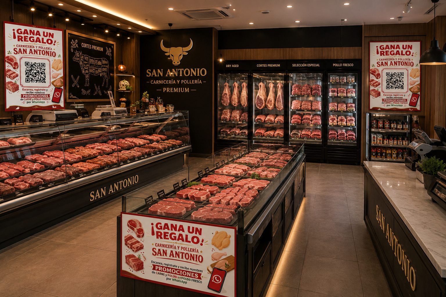Interior de Carnicería San Antonio Premium
